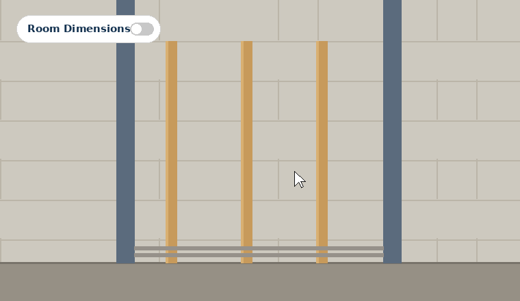Automatic room and bay dimensions in the 3D tour